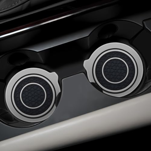 Mandark Car Cup Holder Coaster, 2.75 Inch Non-Slip Vehicle Cup Holder Insert Mats, Dustproof Automotive Interior Console Cup Insulated Pads Accessories, Universal for SUV, Sedan, Truck (Gray) - color: Gray
