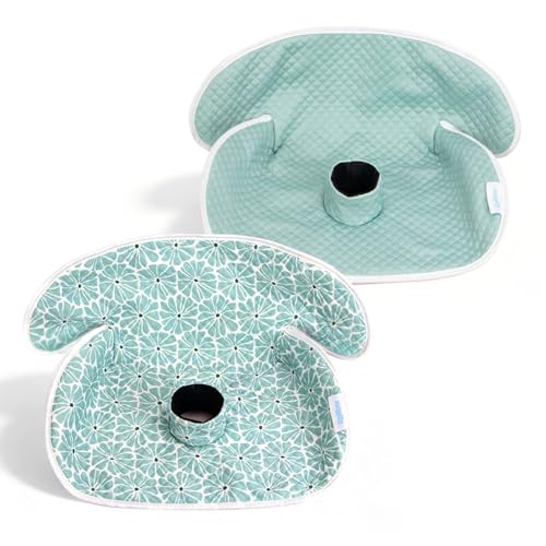 2 Pack Waterproof Baby Piddle Pads Carseat Potty Training Car Seat Protector, Waterproof Infant Car Seat Liner Cover to Prevent Pee, Leakproof and Washable (Green Flower) - color: Green Flower