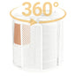Coffee Cup Dispenser,360°Rotating Paper Cup Dispenser,Cup Holder with 4 Compartments Removable,Cup Dispenser Countertop,Disposable Paper & Plastic Cups,for Restaurant,Coffee Station,Bar,Office - color: White