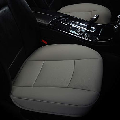 Car Interior PU Leather Car Seat Cover Protector Front Car Seat Cover,Single Seat Cover (Width 20.8×deep 21×Thick 0.2 inch) (Gray) Taupe - color: Dark grey