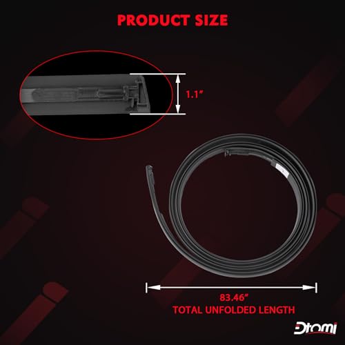 Roof Molding Drip Side Finish Stripe Driver Right Left Side Drop Weatherstrip Compatible with Scion Vehicle XB 2008 2009 2010 2011 2012 2013 2014 2015 Replaces# 75556-12171 75555-12161 (2PCS)