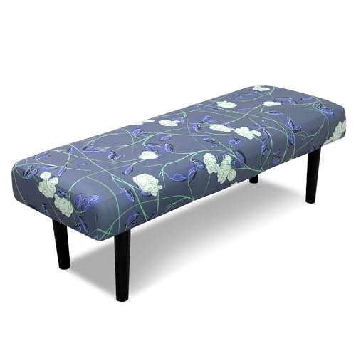 Stretch Bench Cover, Seat Cushion Protector, Washable Slipcover, Printed Rectangle Cover for Dining Room, Living Room, Kitchen (Lily) - color: Lily
