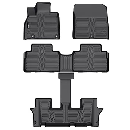 Auxko All Weather Floor Mats Fit for Kia Telluride 2020-2025 with 2nd Bucket Seat Without Center Console Liner Telluride Accessory All Season Guard Odorless Anti-Slip Floor Mat - size: tellruide|2020-2025|floor mats