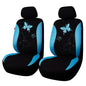 Flying Banner Butterfly car seat Covers ful Set Fashion Universal Lady Woman Female Rear Bench Split Colorized (Mint Blue, 2 Fronts - Lace) - color: Mint Blue Lace, size: 2 Fronts
