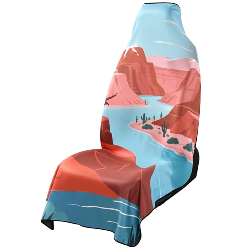 FLORICH Car Seat Cover Protector Front Seats, Sweat Towel Car Seat Covers for Post Gym Workout, Running, Swimming, Beach and Hiking, Universal Fit Non-Slip Car Seat Towel Covers for Cars Trucks SUV - color: Canyon