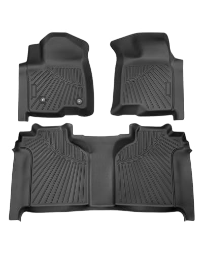 3D Floor Mats for 2019-2025 2026 Chevrolet Silverado 1500 & GMC Sierra 1500 - with Rear Underseat Storage Box Accessories - size: 2)Chevrolet Silverado 1500｜19-26｜1st & 2nd Row