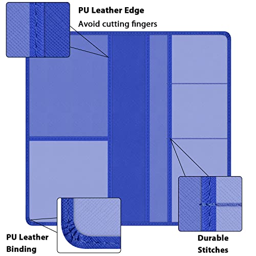 Car Insurance and Registration Holder, 9.5 x 5 Inch PU Leather Vehicle Glove Box Organizer Wallet Case for Insurance Card, Driver License, Paperwork - Blue - color: Blue