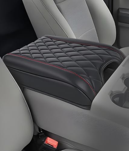 Center Console Cover for 2015-2020 F150, 2017-2022 F250 F350 F450, 2018-2024 Expedition Accessories, Leather Middle Armrest Console Cover Elbow Arm Rest Cushion (Bucket Seat Only)