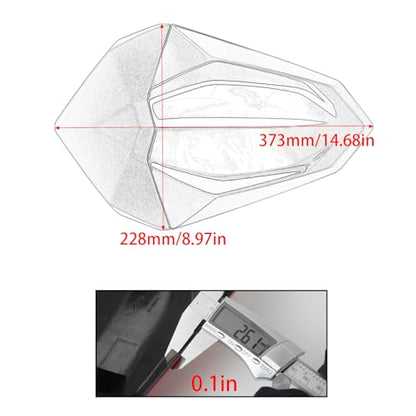Motorcycle Rear Seat Cover Cowl Tail Cover Cowl Fairing Protector Compatible with Kawasaki Ninja 500 Z500 2024 2025 NINJA500 Passenger Pillion Tail Solo Seat Cowl (Green) - color: Green