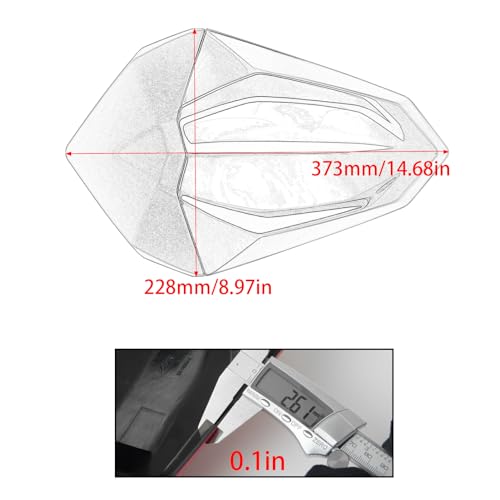 Motorcycle Rear Seat Cowl Tail Seat Cover Cowl Fairing Protector Compatible with Kawasaki Ninja 500 Z500 2024 2025 NINJA500 Passenger Pillion Tail Solo Seat Cowl (Carbon Fiber) - color: Carbon Fiber