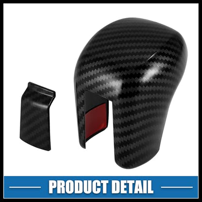 Gear Shift Knob Cover Automatic Transmission Lever Trim for Honda Civic 10th Gen 2016 2017 2018 2019 2020 2021 ABS Carbon Fiber Pattern Black Durable Material