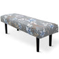 Stretch Bench Seat Cover, Reusable Slipcover for Dining Room & Bedroom, Removable Washable Rectangular Bench Covers, Elastic Fit for Home Furniture (Flowers) - color: Flowers