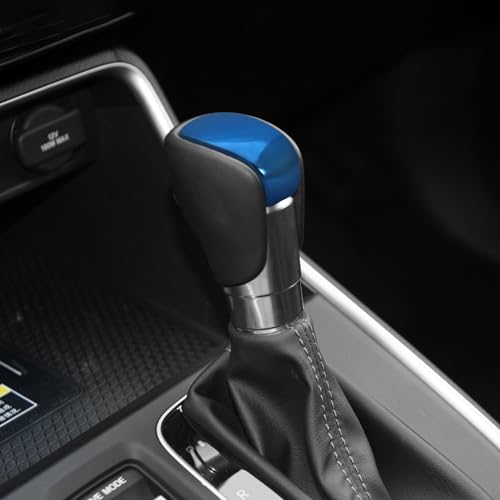 TOMALL Stainless Steel Car Gear Shift Knob Cover Trim Compatible with Honda Civic 11th 2022 2023 Shifter Panel Trim Gear Lever Cover for Car Interior Center Console Accessories (Blue) - color: Stainless Gear-Blue