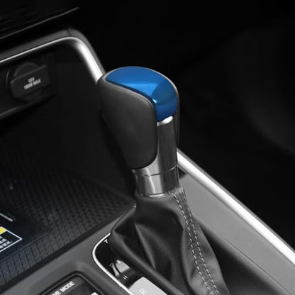TOMALL Stainless Steel Car Gear Shift Knob Cover Trim Compatible with Honda Civic 11th 2022 2023 Shifter Panel Trim Gear Lever Cover for Car Interior Center Console Accessories (Blue) - color: Stainless Gear-Blue
