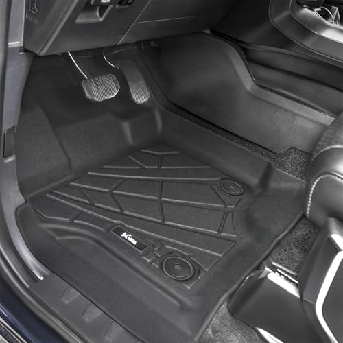 KARPAL Floor Mats for 2015-2026 Ford F-150 Supercrew/Supercab (Includes 2022-2026 Lightning), Custom Fit TPE All Weather Ford F150 Accessories Front Floor Liner - style: 2015-2026 | For Ford F-150 | Front Row
