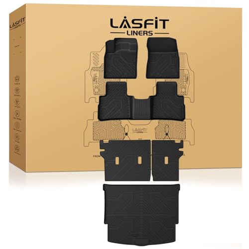 LASFIT Floor Mats & Backrest Mats & Cargo Mat for Nissan Rogue 2026 2025 2024 2023 2022 2021 (Not Fit Rogue Sport), All Weather TPE Custom Fit Floor Liners Car Mats Accessories, Black - size: 1)For Nissan Rogue | 2021-2026 | Full