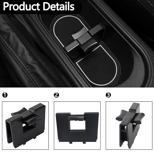 Cup Holder Insert Divider Fit for Subaru Forester 2014-2022,Legacy 2010-2014,Outback 2010-2014 Center Console Divider OEM:92118AJ000 92118AJ001 (Style B-Fit Subaru) - style: Style B-Fit Subaru