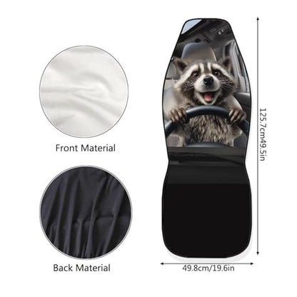 2026 Upgrad Car Front Seat Cover for Men 2 Pieces Set Animal Driver Lightweight Highly Elastic Automotive Seat Cover Anti Slip Towel Blanket for Trucks Sedans Van - color: Animal Driver