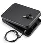Younion Pistol Safe, Portable Travel Gun Safe,Handgun Lock Box, Gun Safes for Cars, Black - color: Key lock