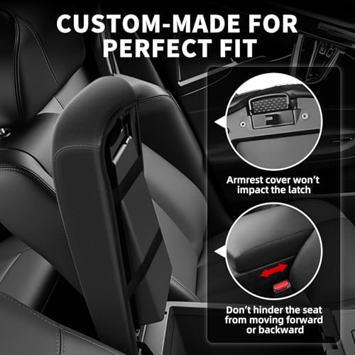 Center Console Armrest Cover Compatible with Nissan Altima 2013-2018 Accessories, Premium Leather Arm Rest Cover Pad, Car Middle Console Cover (Black) - size: 2013-2018 Nissan Altima
