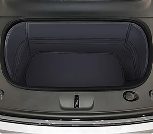 Full Cover Frunk Mat & Rear Lower Trunk Storage & Inner Storage Mat Compatible with Tesla Model Y 2026 Juniper (Not fit Standard)– Full Coverage, Non-Slip, Easy Clean(Black) - color: Black with Black Stitching, size: 2026 Juniper Frunk&Rear Storage Mat