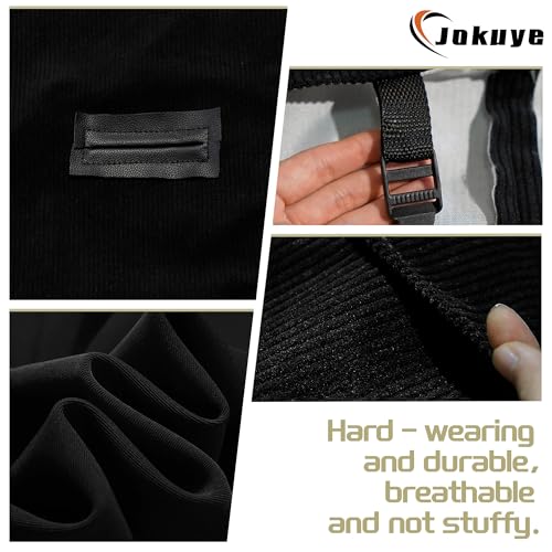 Jokuye Skin-Friendly Corduroy Fabric Truck Bench Seat Cover Universal Fit for Ford Chevrolet Dodge Full Size Pickup Trucks, with Storage Pockets - Black - color: Black, size: Corduroy