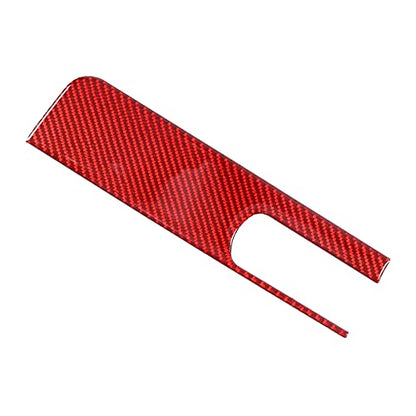 Soft Carbon Fiber Handbrake Panel Trim Cover Compatible with Toyot@ FJ Cruiser 2007-2021, Center Console Emergency Brake Panel Protection Sticker Accessories (Red) - color: Red