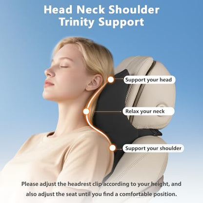 BABUR Car Headrest Pillow | Ergonomic Memory Foam Neck Shoulder Support Pillow with Adjustable Design & Enlarged Surface | Pain Relief for Driving Travel Sleeping | Gray1 Pack - color: Gray