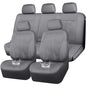 CAR PASS Waterproof Car seat Covers Full Sets Neoprene Wetsuit, All-Weather Non-Slip Durable, Universal Fit for SUV Sedans Trucks Vans Automotive, Armrest Airbag Compatible, 3D Emboss All Gray - color: ALL Gray, size: Full Set