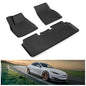 Floor Mats for 2012-2020 Tesla Model S, Custom Fit All Weather Car Mats, Heavy Duty TPE Floor Liners, Front & Rear 2 Row, Black