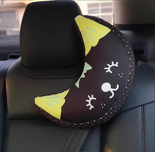 Kids Car Seat Travel Neck Pillow Soft Neck Support Cushion Car Seat Belt Cover Cushion Pillow Car Seatbelt Shoulder Pad Head Neck Support Pillow Seat Strap Pillow for Car Airplane Pushchair Travel - color: Blue+black