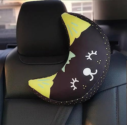 Kids Car Seat Travel Neck Pillow Soft Neck Support Cushion Car Seat Belt Cover Cushion Pillow Car Seatbelt Shoulder Pad Head Neck Support Pillow Seat Strap Pillow for Car Airplane Pushchair Travel - color: Black