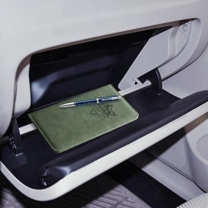 CoBak Car Registration and Insurance Holder - Vehicle Glove Box Car Organizer,Auto Truck Comparment Accessories Case with Magnetic Closure for Driver License,Cards - color: L-Route Peak Green