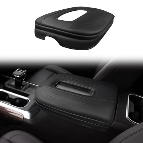 Center Console Armrest Cover Fit for Chevy Silverado & GMC Sierra 1500 2500 3500 2022-2026 Accessories, Comfort Armrest Pad Console Lid Cushion Vegan Leather 1-Inch Extra Thick(Bucket Seat) - size: 1) 22-25 |Silverado & Sierra| Bucket Seat, +Thick