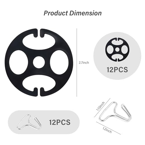 Stacool 24PCS Seat Covers for Cars Hooks,12 Plastic Car Seat Cover Chucks + 12 Metal Hooks for Car Accessories Seat Covers Replacement,Universal Car Fastener Kit Fit All Car Seat Cover