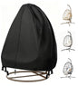 FLYMEI Patio Egg Chair Covers with Zipper, 420D Wicker Egg Swing Chair Covers, Waterproof Heavy Duty Weather Resisatnt Outdoor Chair Cover, Windproof Hanging Chair Cover, 75" x 45", Black, 1 Pack - color: Black, size: Single Seat 75'' (L) x 45''(W)