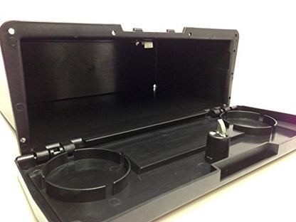Pactrade Marine Lightweight Black ABS Plastic Lockable Glove Box Storage Compartment with Keys for Boat RV Truck - style: Black, with Keys