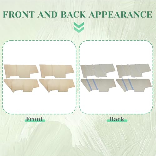 4PCS Door Panel Cover Compatible with Honda Accord 2003-2007 Front and Back Vinyl Leather Insert Cards Protector Trim Beige (Only Leather Part)