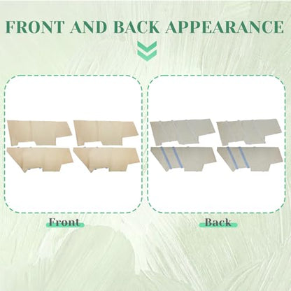 4PCS Door Panel Cover Compatible with Honda Accord 2003-2007 Front and Back Vinyl Leather Insert Cards Protector Trim Beige (Only Leather Part)