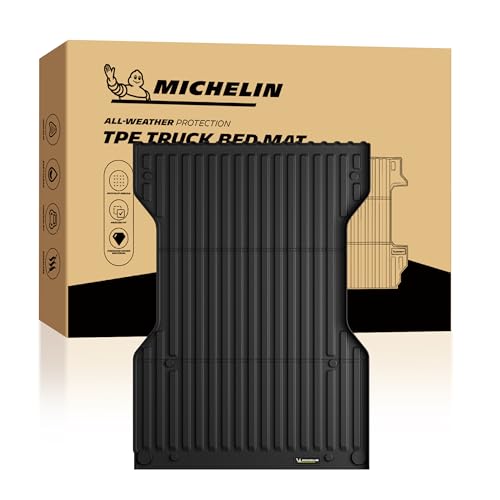 MICHELIN Truck Bed Mat for 2005-2023 Toyota Tacoma - 6 FT / 73" Long Bed (Not Fit Drop-in Liners), All-Weather Truck Bed Liner, Custom Fit, Durable TPE Bedliner, Non-Slip - size: 1) Tacoma | 05-23 | 6 FT