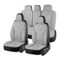 Coverado Car Seat Covers 5 Seats, Luxury Diamond Leather Seat Covers Full Set, Carbon Fiber Textured Design, Durable Waterproof Seat Protectors, Automotive Seat Covers Universal Fit Most Cars, Gray - color: Gray, size: Full set