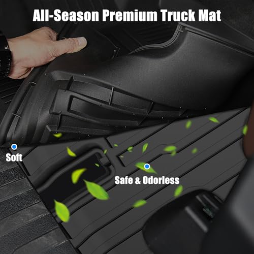 Truck Trunk Mat Set for Model Y 2020-2024, MERXENG Car Trunk Protector All-Weather Rear Cargo Area Mat Storage Box Mat & 3rd Row Protective Floor Mat for Model Y 2020-2025 7-Seat - size: for Model Y Set 2020-2024