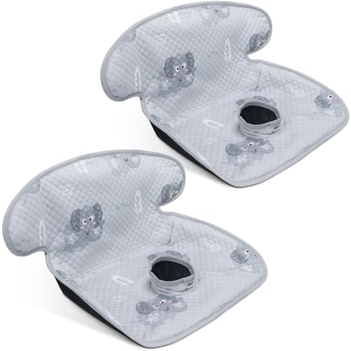 COOLBEBE Infant Car Seat Protector for Potty Training, 2 Pack Dry Waterproof Car Seat Liner Toilet Training for Baby Infant Toddler, Piddle Pads Cover Car Seat Pad for Strollers & Carseat (Grey,2PC)