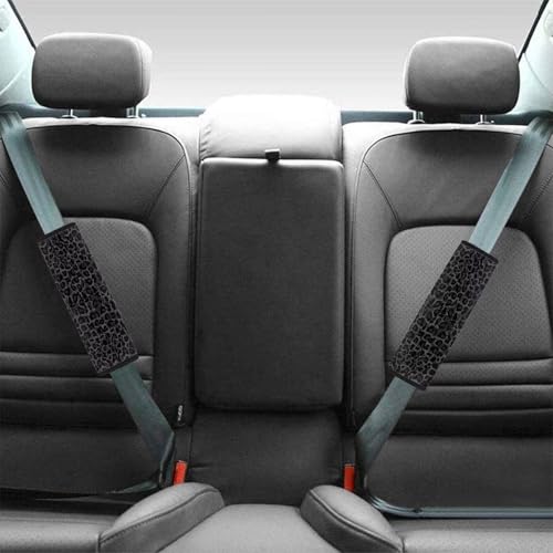 Dreaweet Black Leopard Print Seatbelt Covers for Women Soft Comfortable Seat Belt Cover Pad Fashion Cheetah Print Car Accessories 2 Pack Universal Car Seat Shoulder Strap Pads - color: Black Cheetah Print