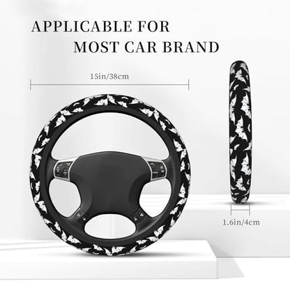 Halloween Bats Car Steering Wheel Cover Universal 15 Inches Anti-Slip Breathable Sweat Absorption Neoprene Car Accessories - color: Halloween Bats