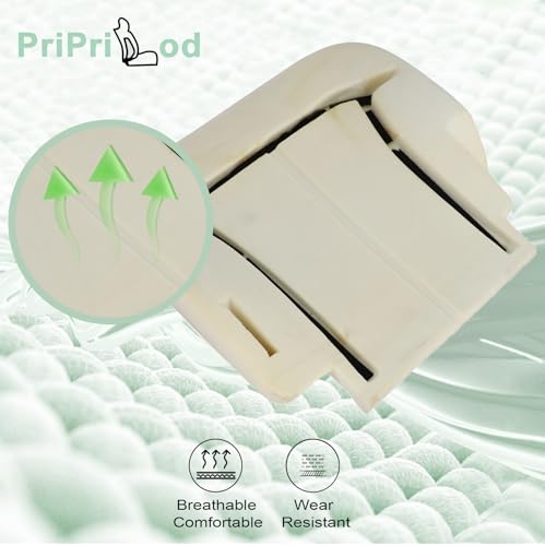 Priprilod Driver Side Bottom Replacement Leather seat Cover Tan（#522 or 52i ）＆ Foam Cushion Compatible with Chevy Silverado Tahoe Suburban/GMC Sierra Yukon 1500 2500 3500 HD1999 2000 2001 2002 - color: Med Tan