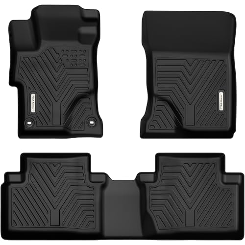 YITAMOTOR Floor Mats for 2012-2015 Honda Civic Sedan (Not for Coupe) & Civic Si EX EX-L HF Hybrid Hybrid-L LX Natural Gas SE, Black All-Weather Custom Fit Front 1st & 2nd Row Floor Liner Set - style: 12-15 civic 1st&2rd