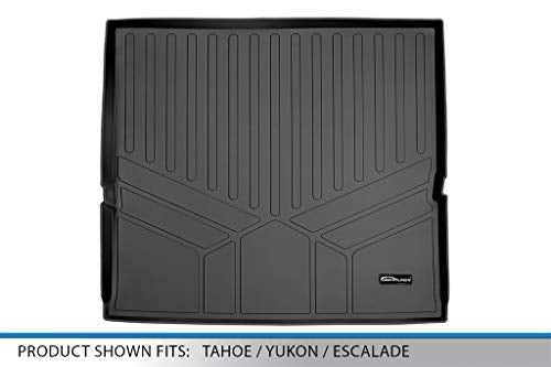 SMARTLINER All Weather Custom Fit Cargo Trunk Liner Floor Mat Behind 2nd Row Compatible with 2015-2020 Cadillac Escalade