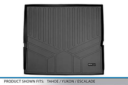 SMARTLINER All Weather Custom Fit Cargo Trunk Liner Floor Mat Behind 2nd Row Compatible with 2015-2020 Cadillac Escalade