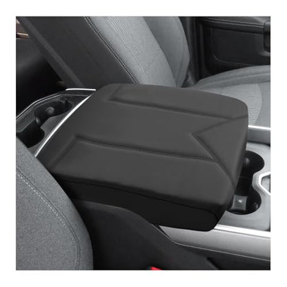 FIILINES Center Console Cover for Dodge RAM 1500 2500 3500 2009-2018 (Bucket Console Only), Armrest Cover Pad Cushion Seat Box Lid Protector RAM Accessories Armrest Cover Anti-Scratch Black - size: For Dodge RAM 1500 2500 3500 2009-2018